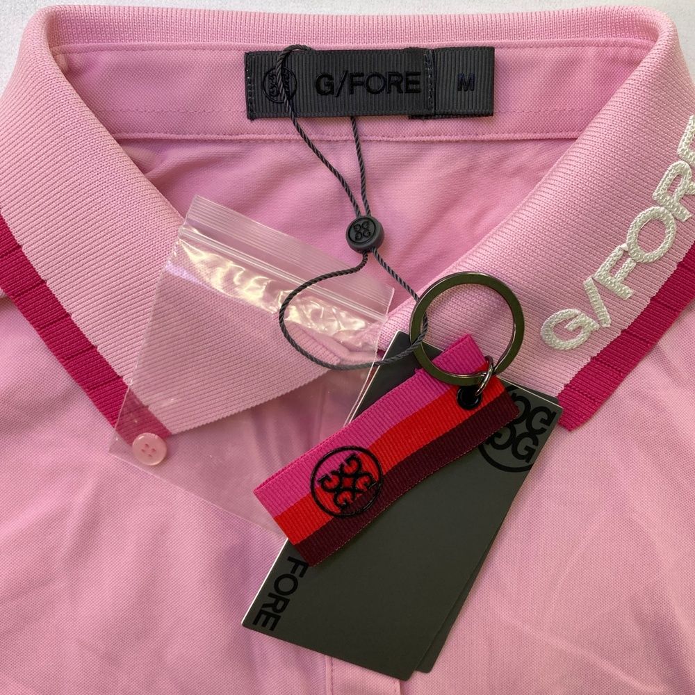 G/FORE (GFORE) ジーフォア レディース 半袖ポロシャツ ピンク サイズ：M G/FORE ジーフォア 半袖ポロシャツ ピンク系 [240101601487
