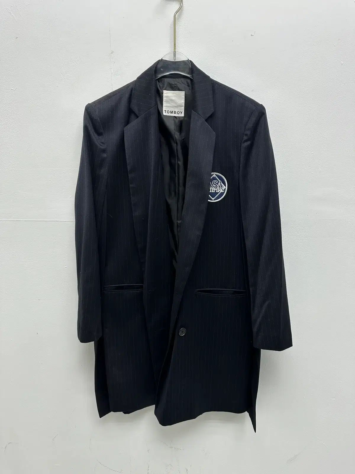 レディース TOMBOY ロングジャケット ゴン色 ストライプ