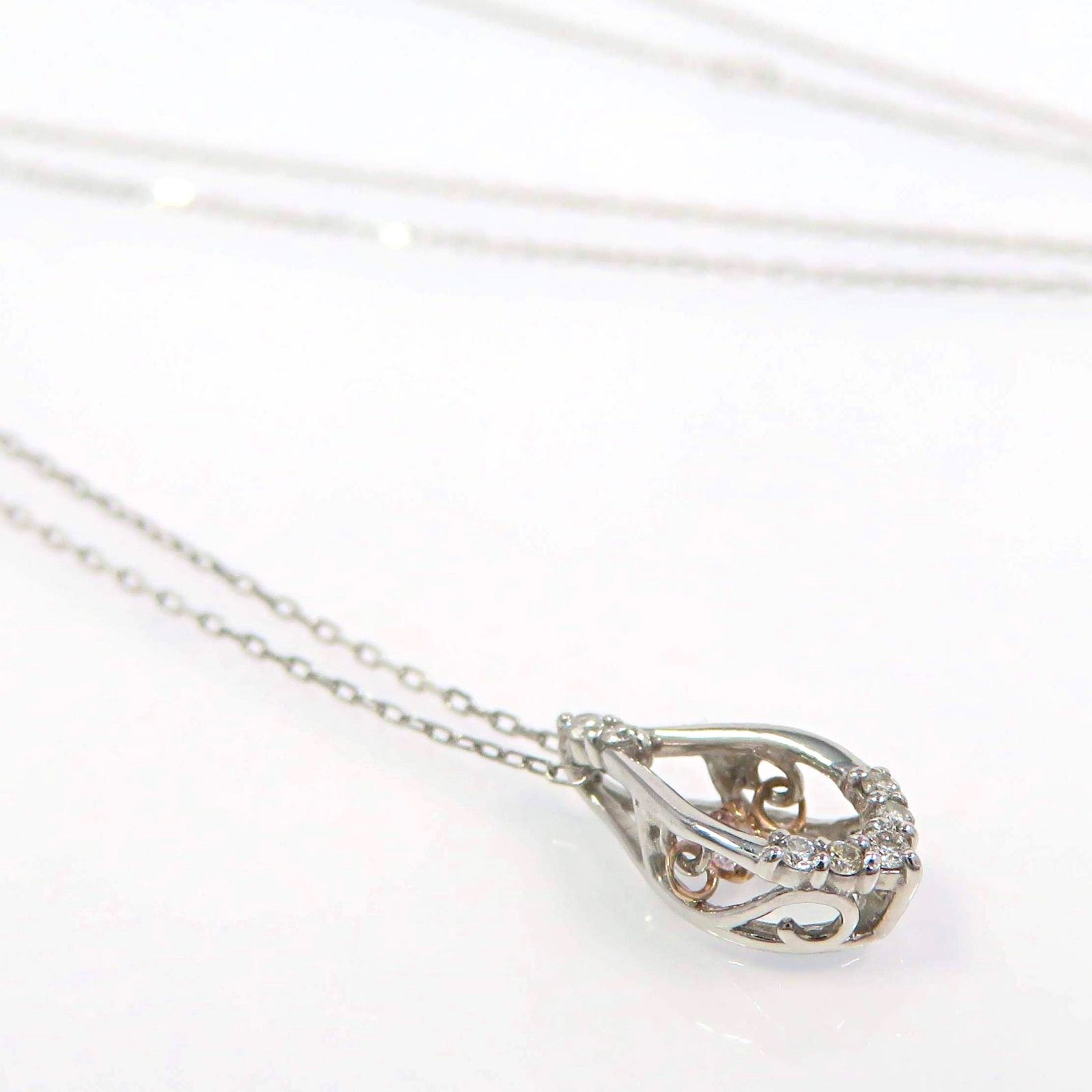ダンシングネックレス　pt850　pt900　ダイヤ PT850 PT900 ダイヤモンド ネックレス/ペンダント ダンシング : ジェム