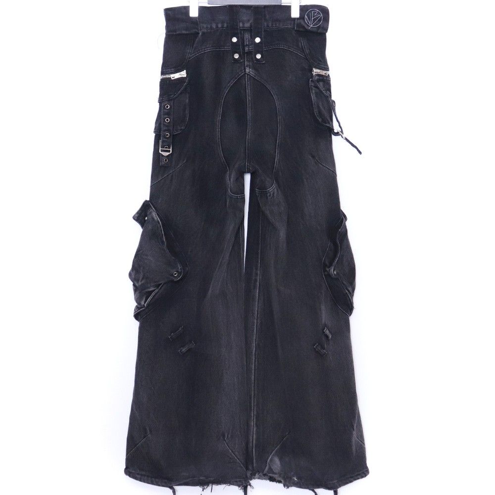 NO|FAITH STUDIOS フ カーゴデニムパンツ Sサイズ ブラック 0053894