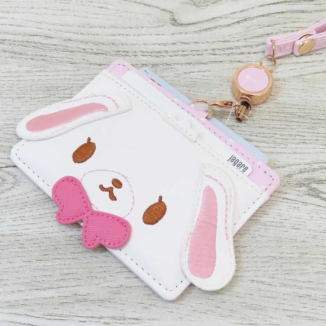 シュガーバニーズ しろうさ パスケース ICカード 定期入 リール付き