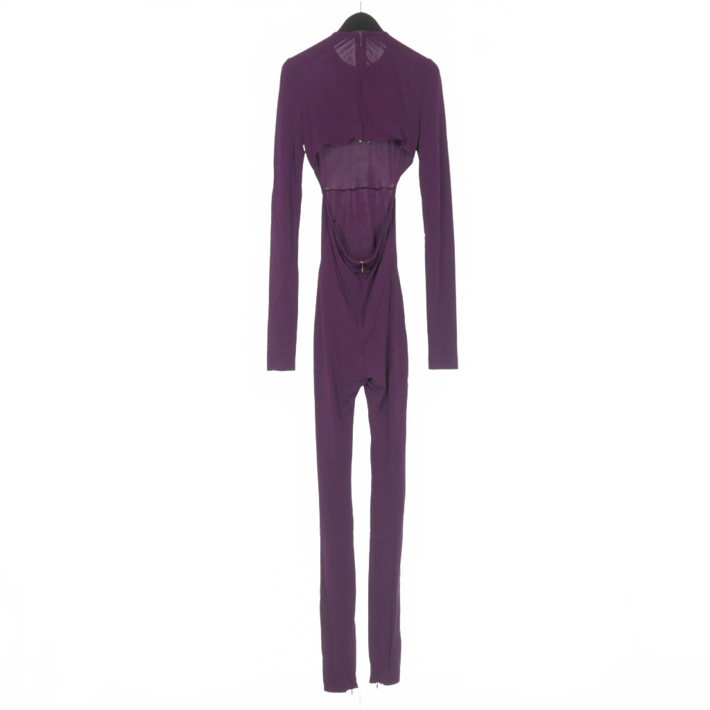 【中古】ディースクエアード DSQUARED2 23AW バックオープン レオパード柄 オールインワン ジャンプスーツ 長袖 XS ディースクエアード DSQUARED2 23AW バックオープン ジャージー