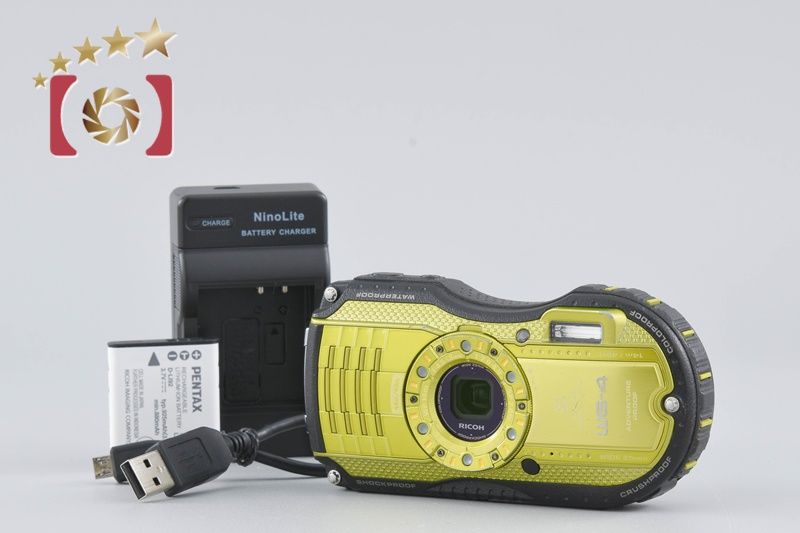 【中古】RICOH リコー PENTAX ペンタックス WG-4 ライムイエロー 防水アクションカメラ シャッター回数僅少 Ricoh リコー 【中古】RICOH リコー PENTAX ペンタックス WG-4 ライム
