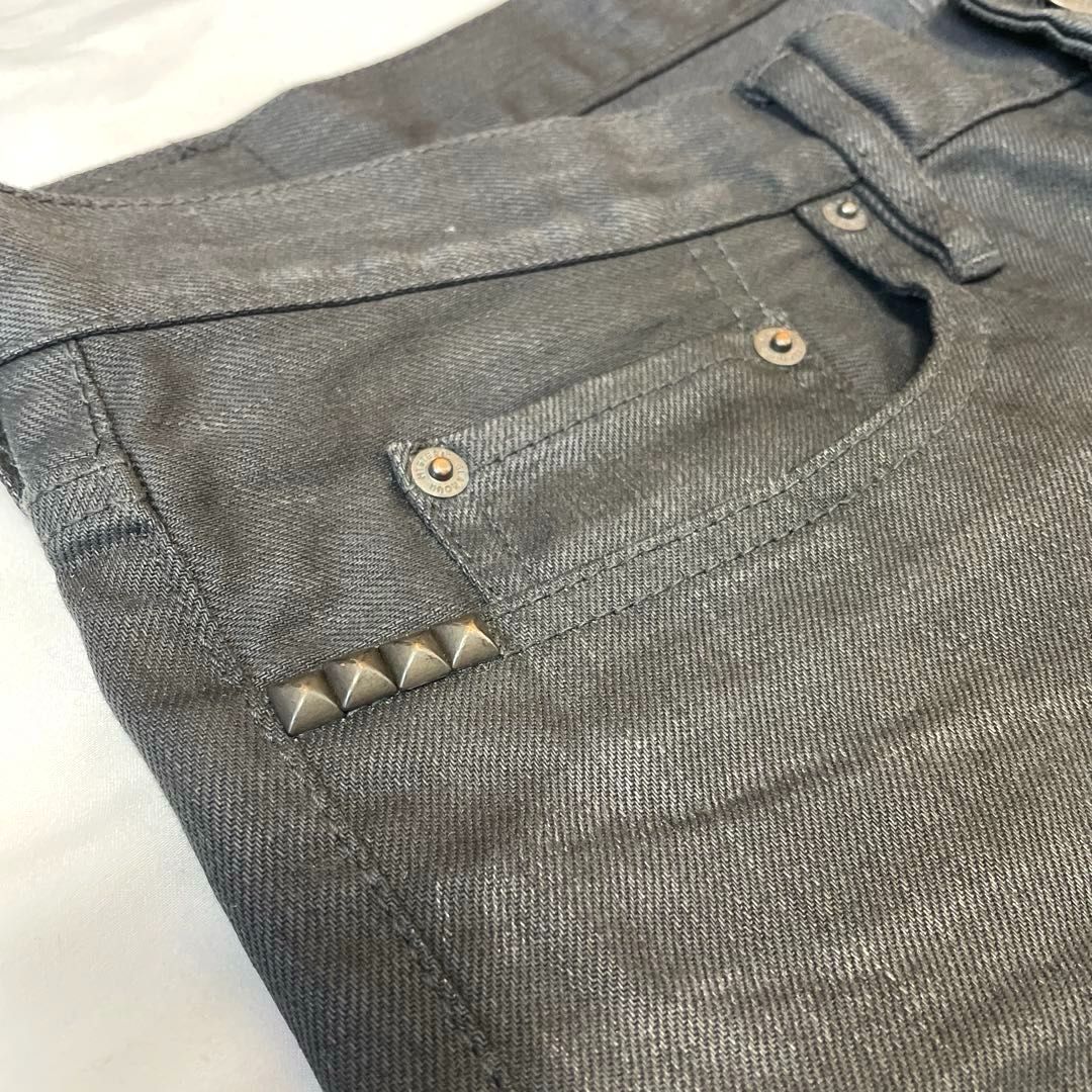 ヒステリックグラマー×野口強 W34（実寸約96cm） USED加工ブラックS