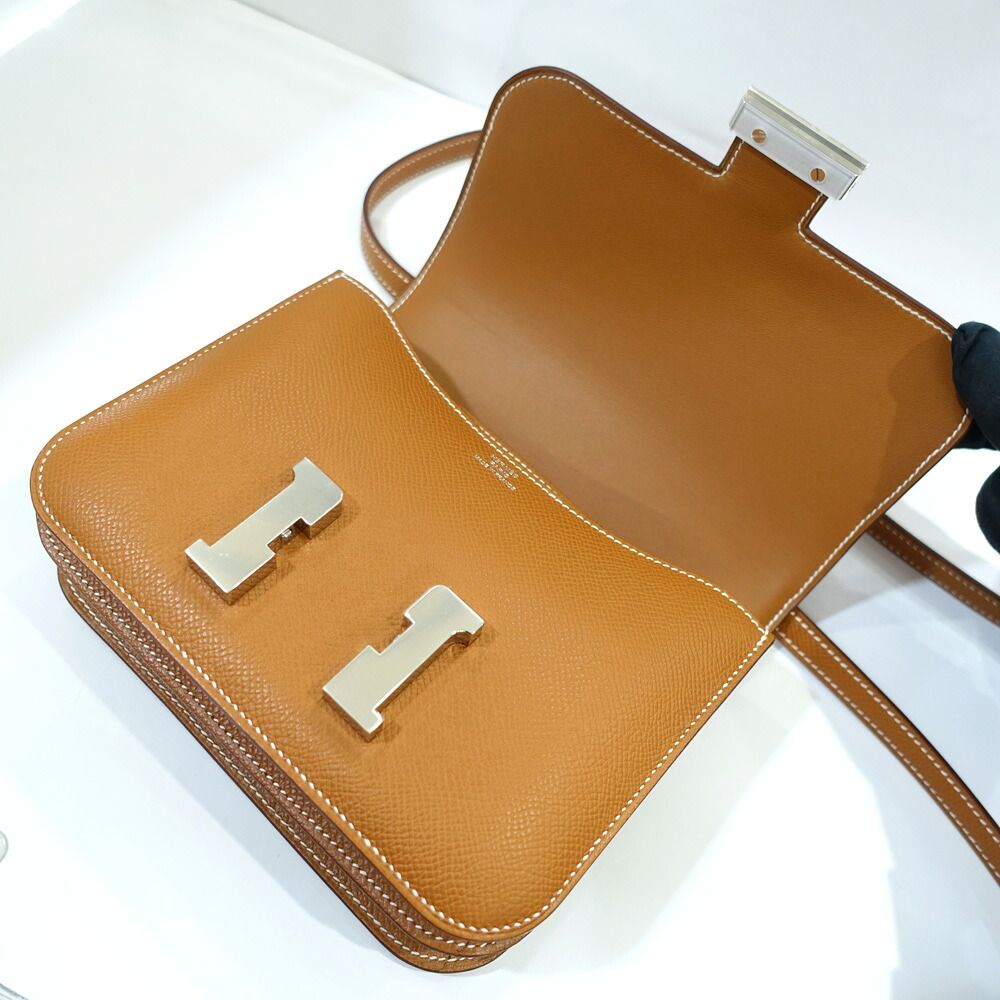 栄】エルメス コンスタンスミニ 18 ミロワール ゴールド SV金具 K刻印