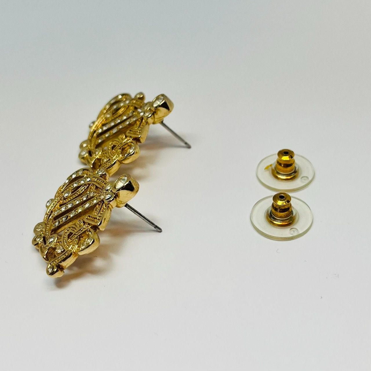 Dior ディオール ピアス パンプス GP ラインストーン Christian Dior ディオール CDロゴ ラインストーン ピアス