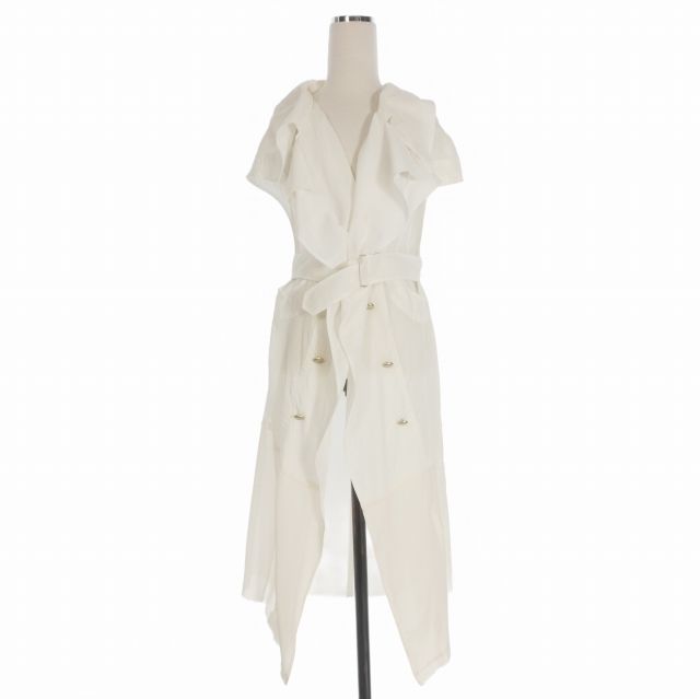 ワイズレッドレーベル Y s Red Label ヨウジヤマモト ロングベスト ジレ シルクドッキング 2 ホワイト 白 RE-D 78-835