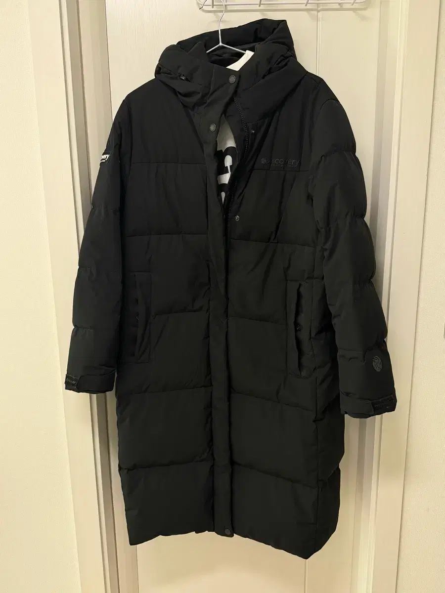 DISCOVERY ブラック ダウンジャケット ロング丈