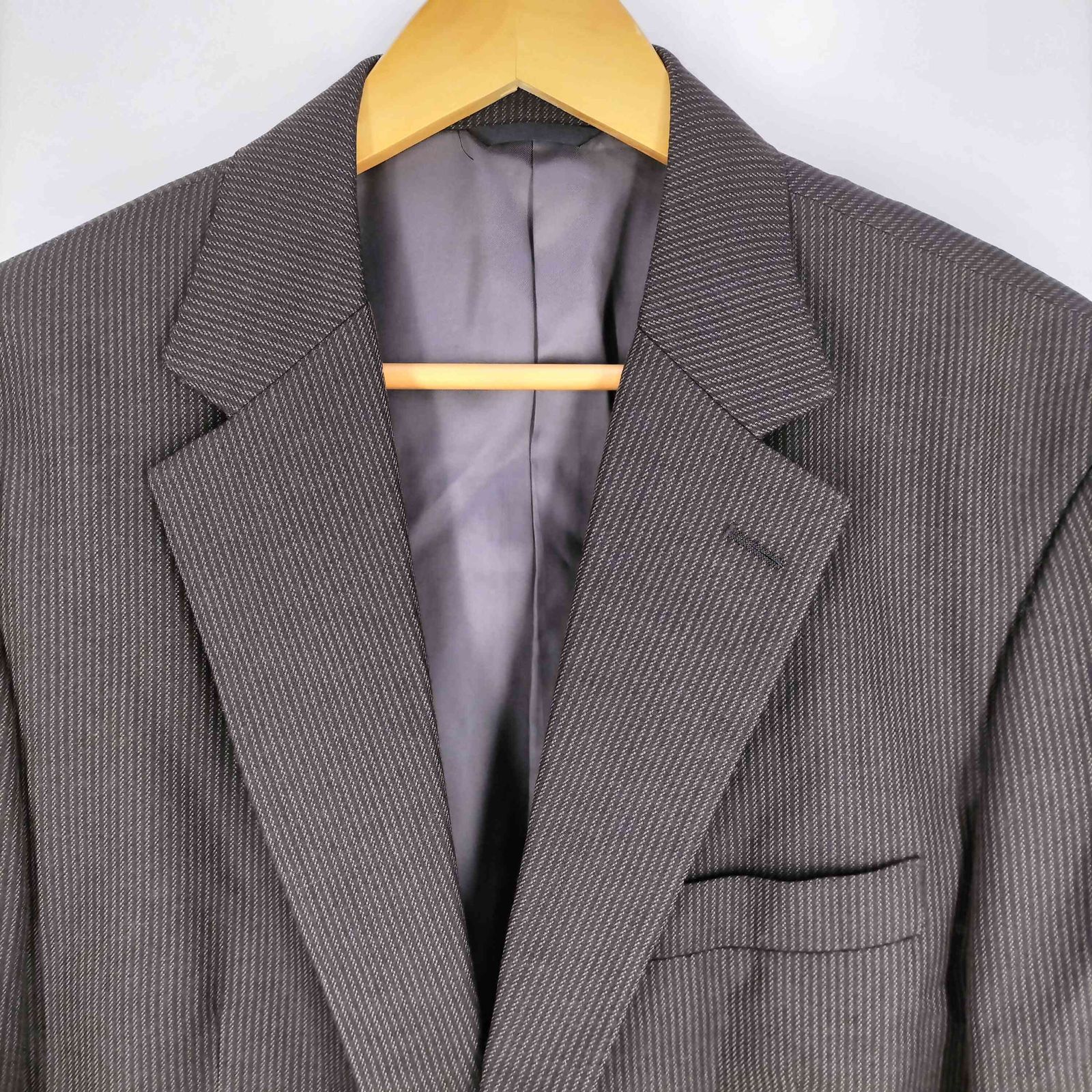 ダーバン DURBAN 日本製 ストライプ 2B ウールシルク テーラード