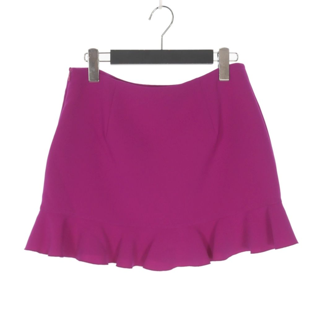 【中古】ディースクエアード DSQUARED2 23AW リングジップ フリル ミニスカート 38 ピンク S75MA0899 国内正規 ディースクエアード DSQUARED2 23AW リングジップ フリル ミニスカート