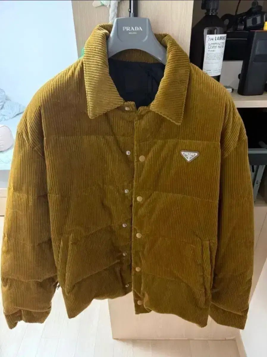 105 110 PRADA プラダ コーデュロイ ダウン ジャケット