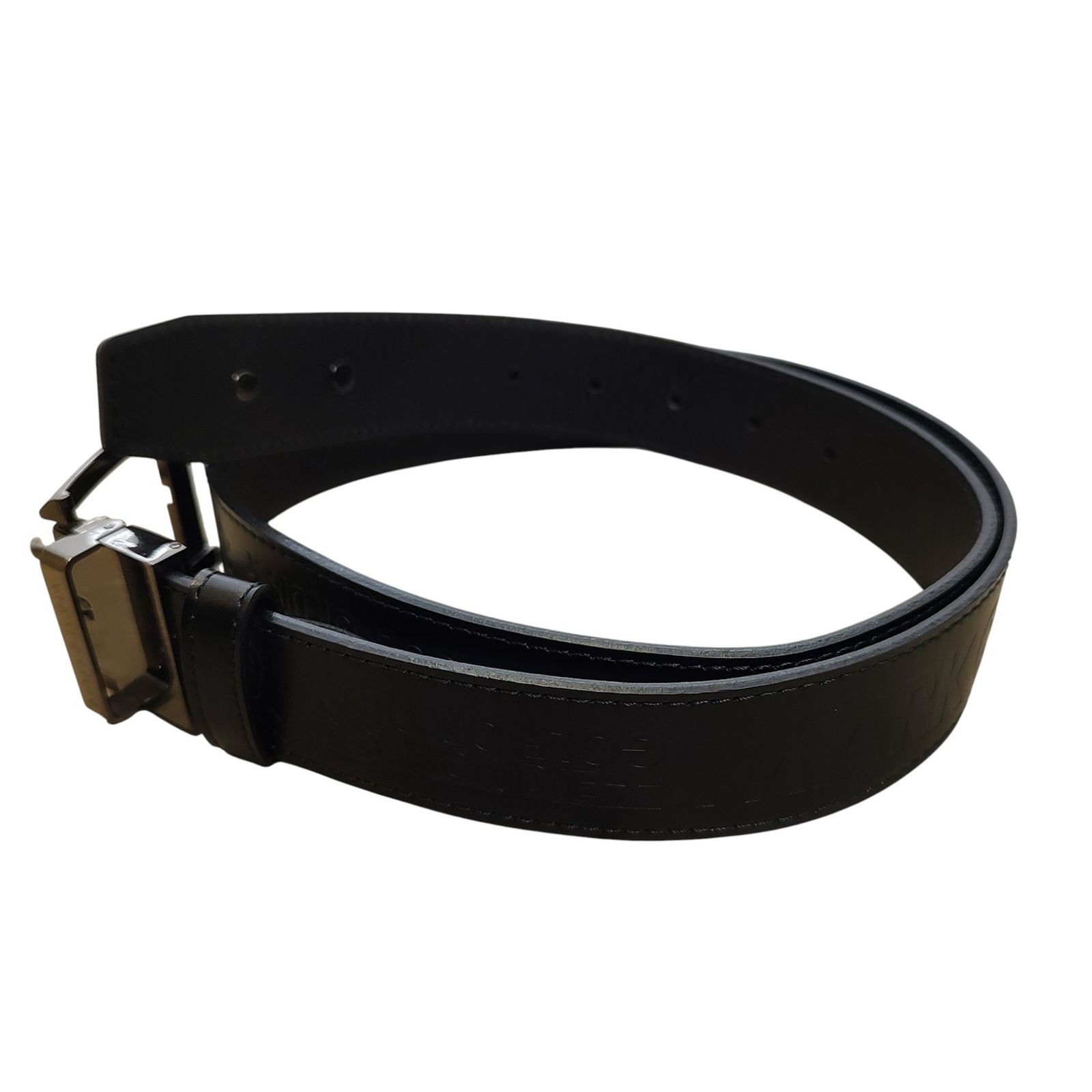 MARK&LONA マークアンドロナ ゴルフ ロゴ 型押し ベルト F ブラック