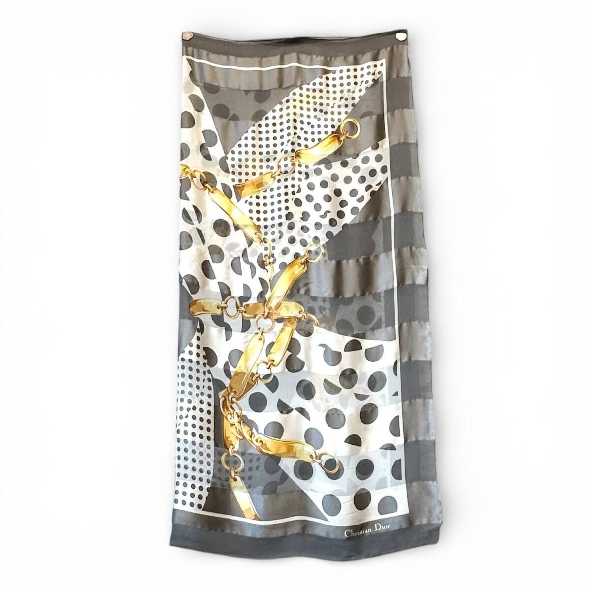 Christian Dior クリスチャンディオール シルク100% 大判スカーフ