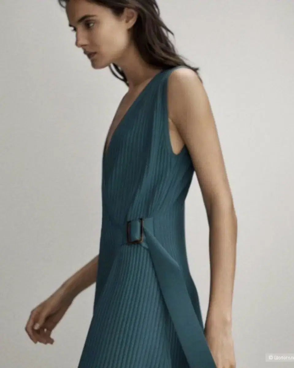 マッシモ ドゥッティ レディース ベルト付き ノースリーブ リブニット Long ロング ラップワンピース