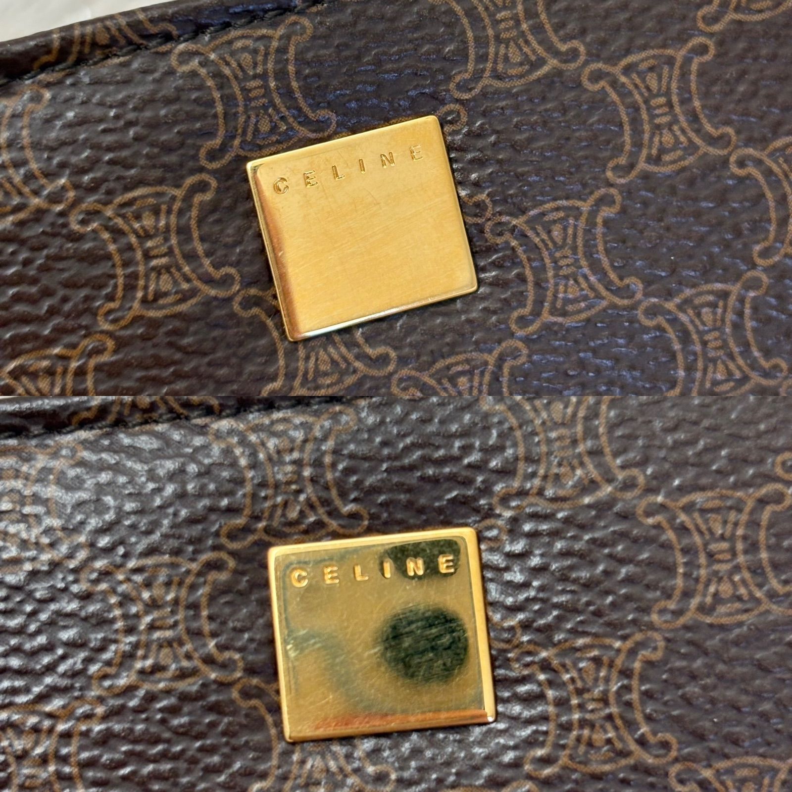 CELINE セリーヌ マカダム柄 レザー コインケース コインパース 小銭