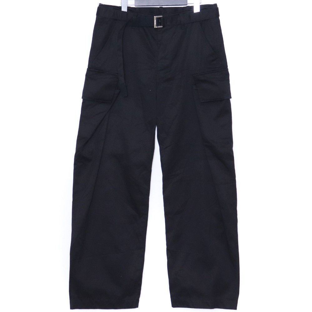 SACAI Cotton Chino Pants サイズ2 ブラック 25-03768 M
