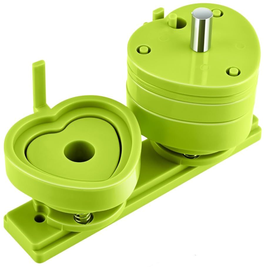 ハート形 缶バッチマシーン 58 mm金型 缶バッジ 缶バッジメーカー ベース ピンク色 アイドルグッズ 手芸 手づくり 入学祝いプレゼント グリーン 金型 彡