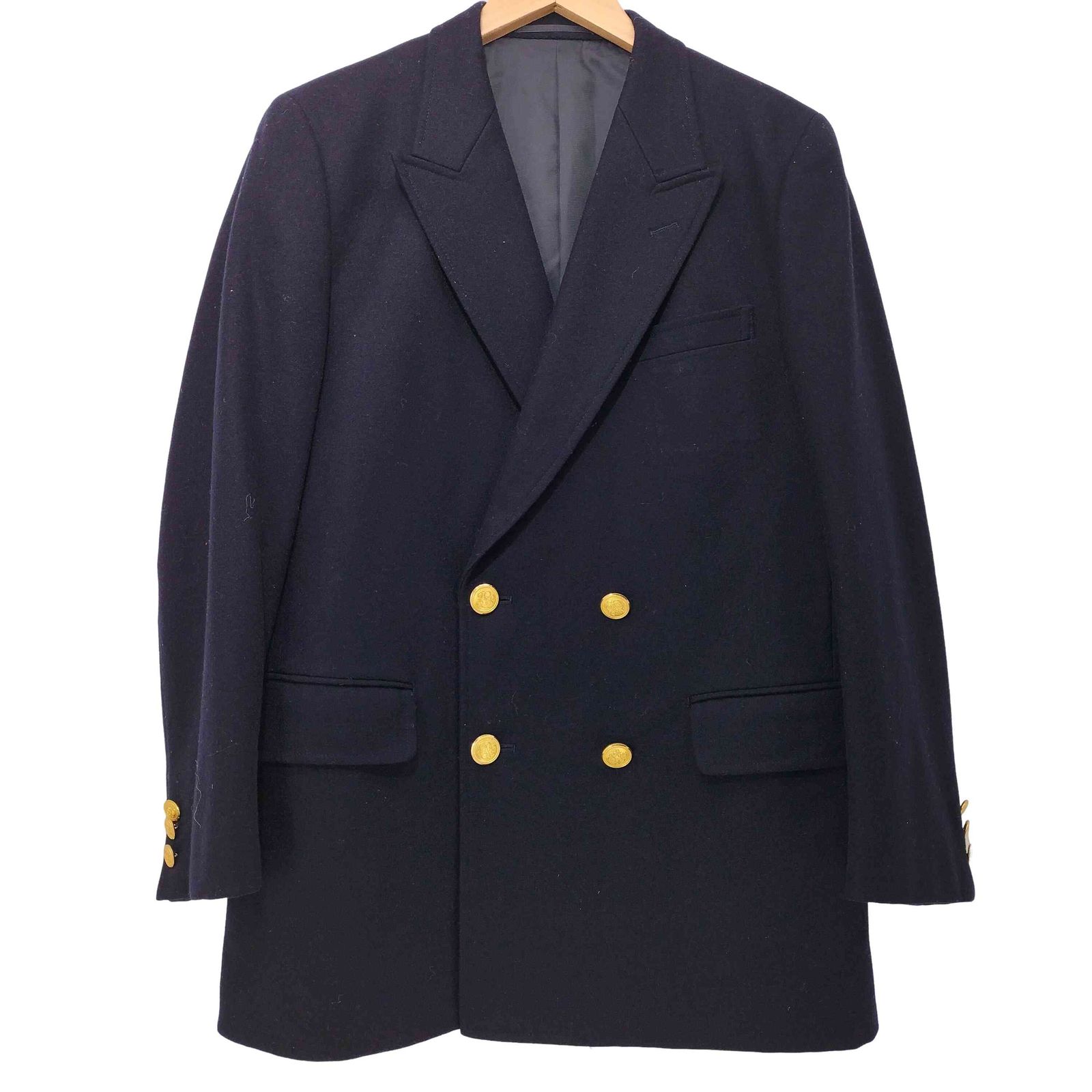 デミルクスビームス　紺ブレ　金ボタン　ダブルブレストジャケット 36 デミルクスビームス 紺ブレ 金ボタン ダブルブレストジャケット 36