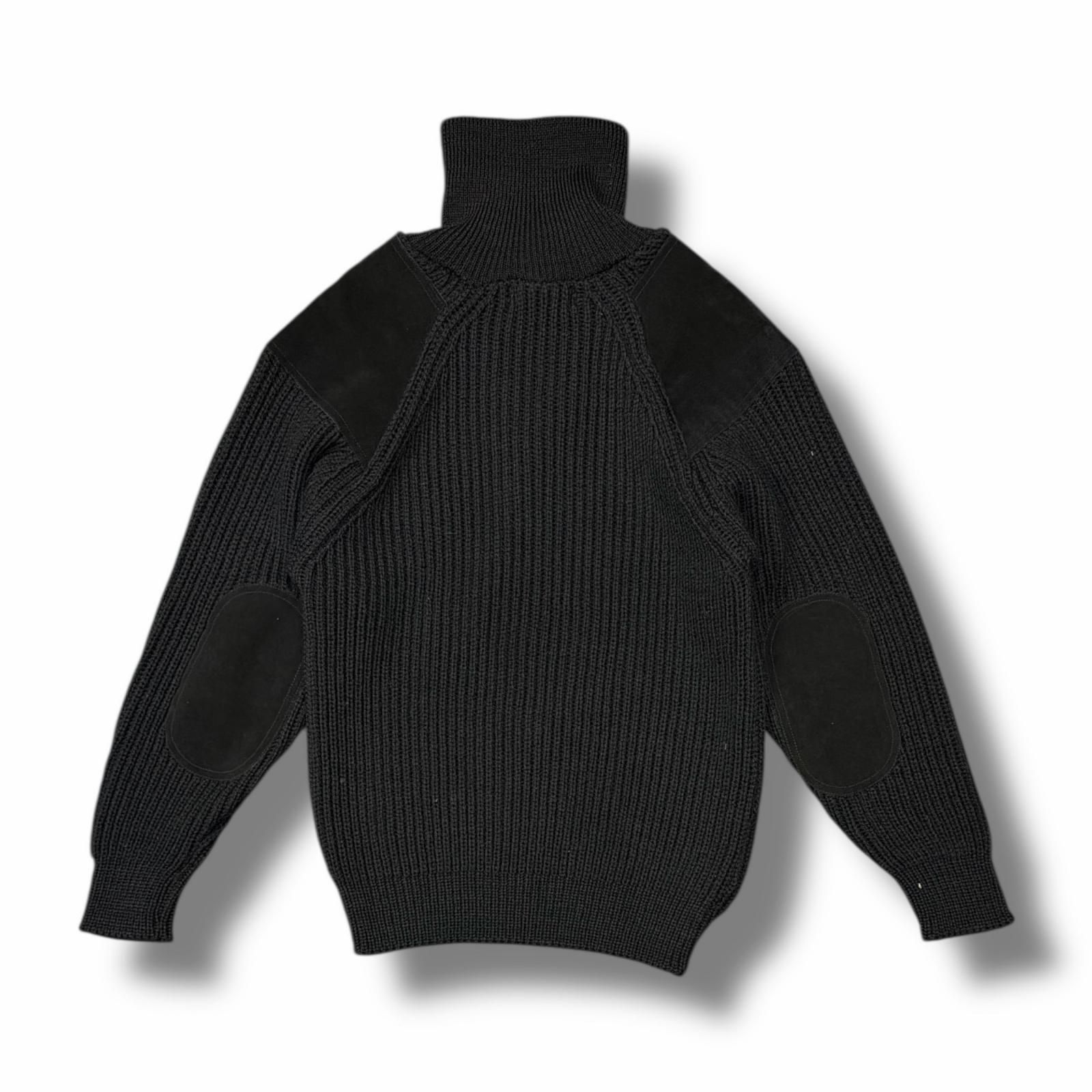 BLACK SHEEP 英国製 ハーフジップニット エルボーパッチ 長袖 ニット