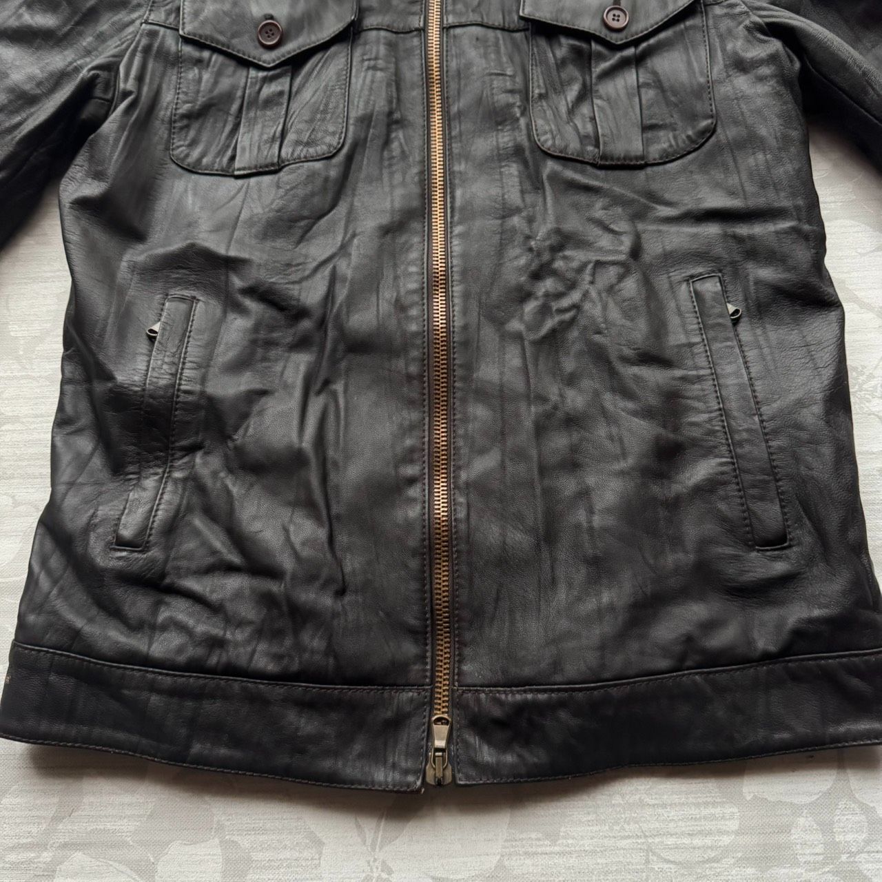 VERA PELLEイタリア製本革スエードジャケットブルゾン 50 Lサイズ 黒 VERA PELLEイタリア製本革スエードジャケットブルゾン 50 Lサイズ 黒