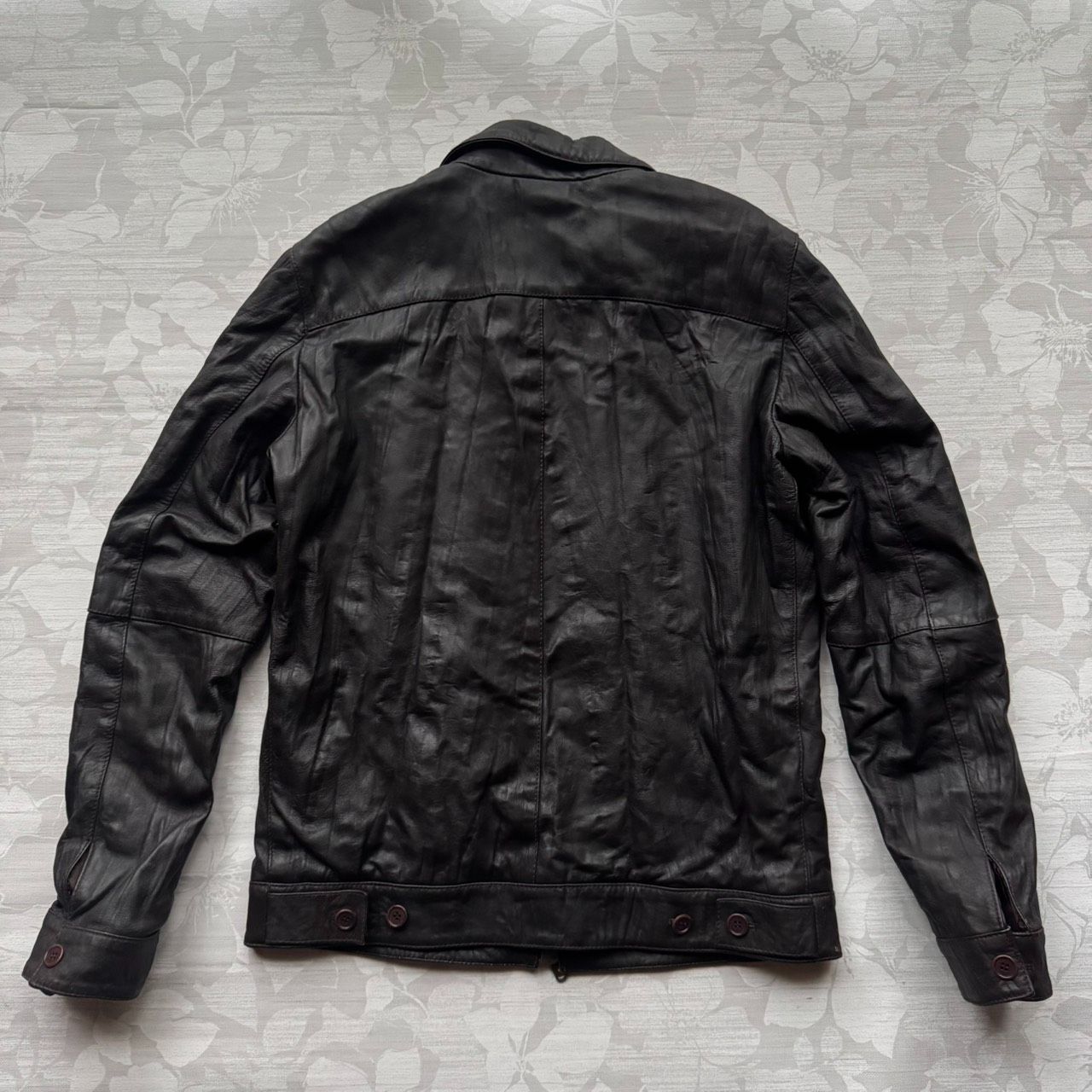 VERA PELLEイタリア製本革スエードジャケットブルゾン 50 Lサイズ 黒 VERA PELLEイタリア製本革スエードジャケットブルゾン 50 Lサイズ 黒