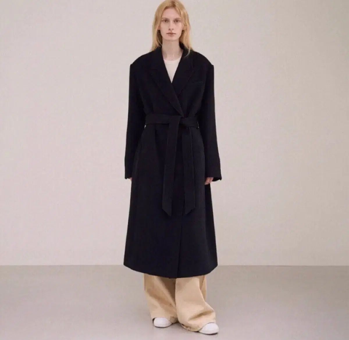 FACADE PATTERN ファサードパターン カシミア ベルト付き コート s ブラック