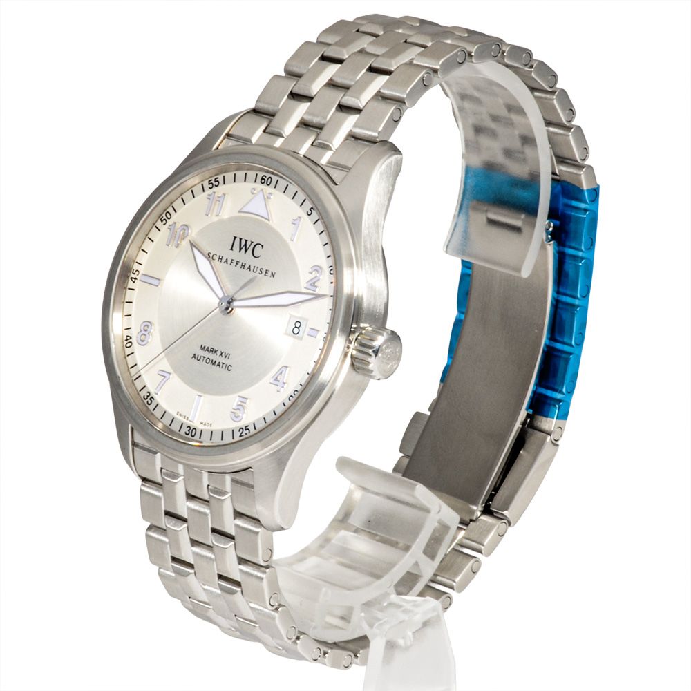 インターナショナルウォッチカンパニー IWC パイロット ウォッチ スピットファイア マーク XVI 腕時計 シルバー文字盤 メンズ