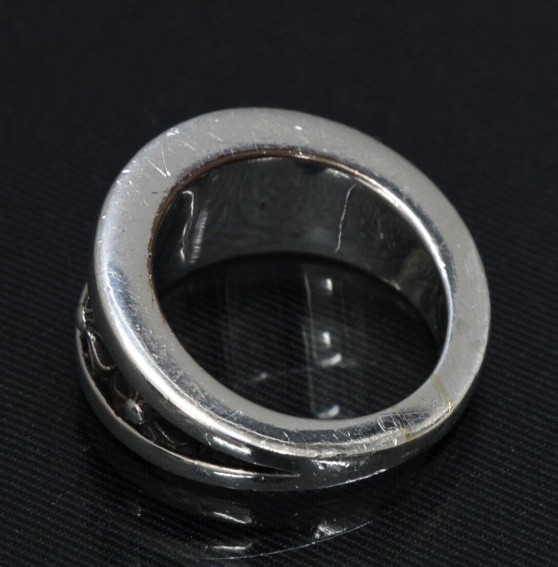  CHROME HEARTS クロムハーツ ナローVバンド CHX リング 指輪 メンズ シルバー SV 925 約19号 101430 リング 指輪 アクセサリー