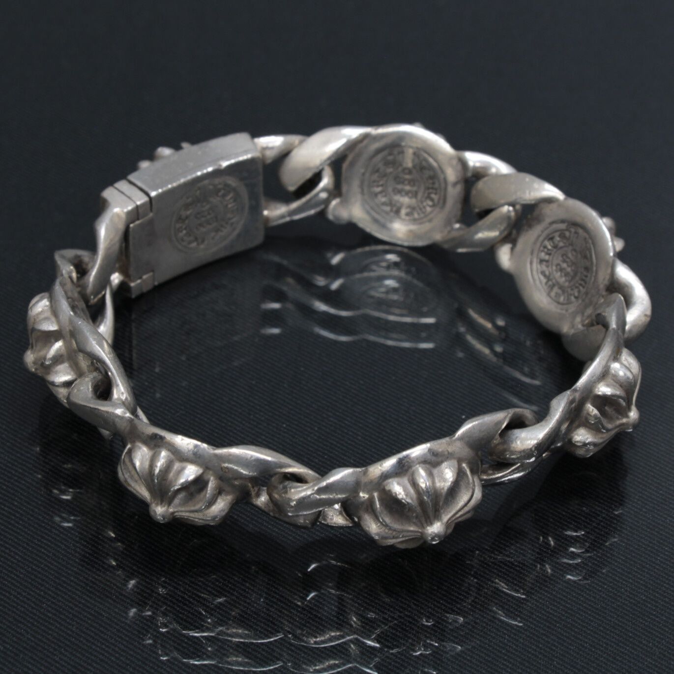 CHROME HEARTS クロムハーツ クロスリンク ブレス 6リンク ブレスレット メンズ シルバー SV 925 101770