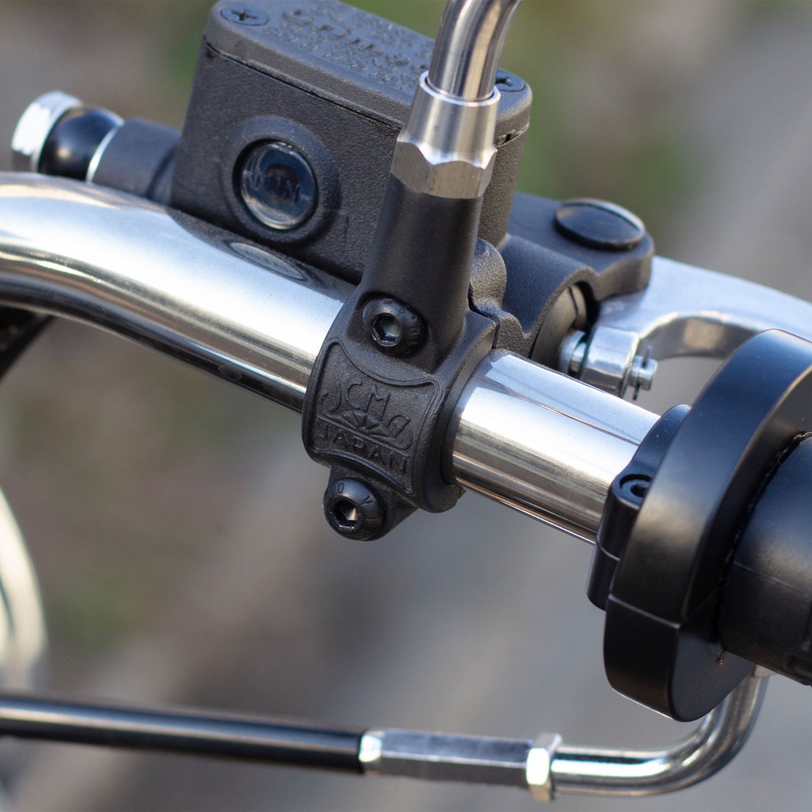 GRIMECA マスターシリンダー用 ミラーブラケット 1インチ ポリッシュ