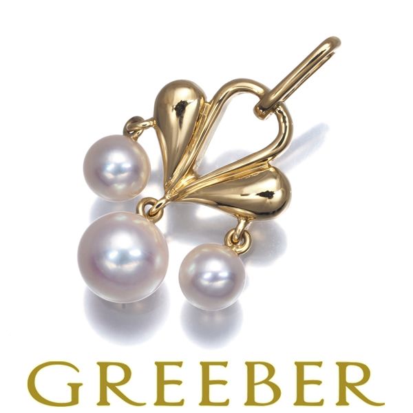 ミキモト ペンダントトップ パール 真珠 4.6-6.3 mm 揺れる K 18 YG 182608