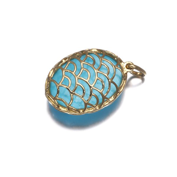 GSTV ペンダントトップ ターコイズ トルコ石 5.00ct K18YG