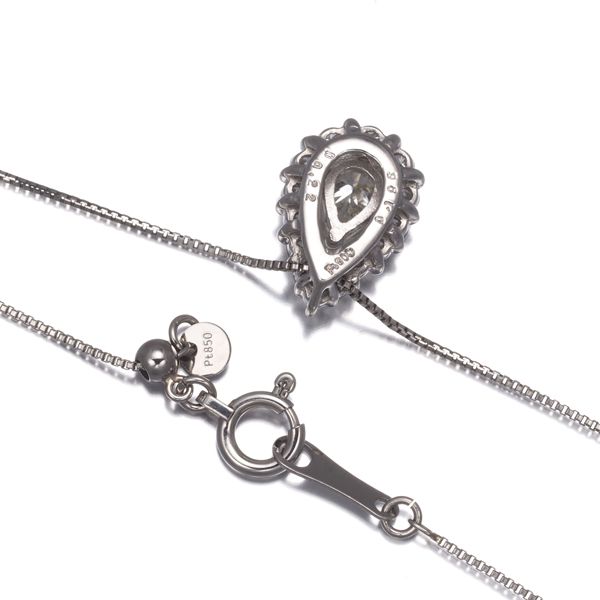 ダイヤ ダイヤモンド 0.196ct L VS2/0.22ct ペアシェイプ ネックレス