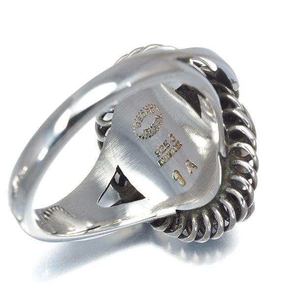 ジョージジェンセン リング ローズクォーツ 1A 12号 シルバー 925