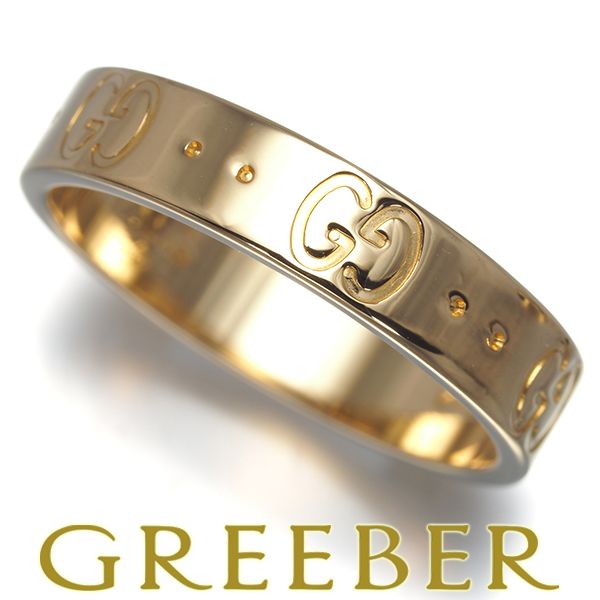 グッチ リング アイコン スリム 10.5号 K 18 YG 184388