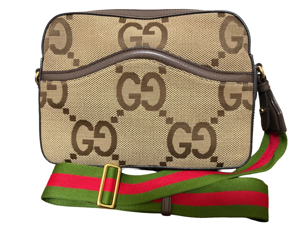 鑑定済みAB】グッチ GUCCI ジャンボGGキャンバス メッセンジャーバッグ 