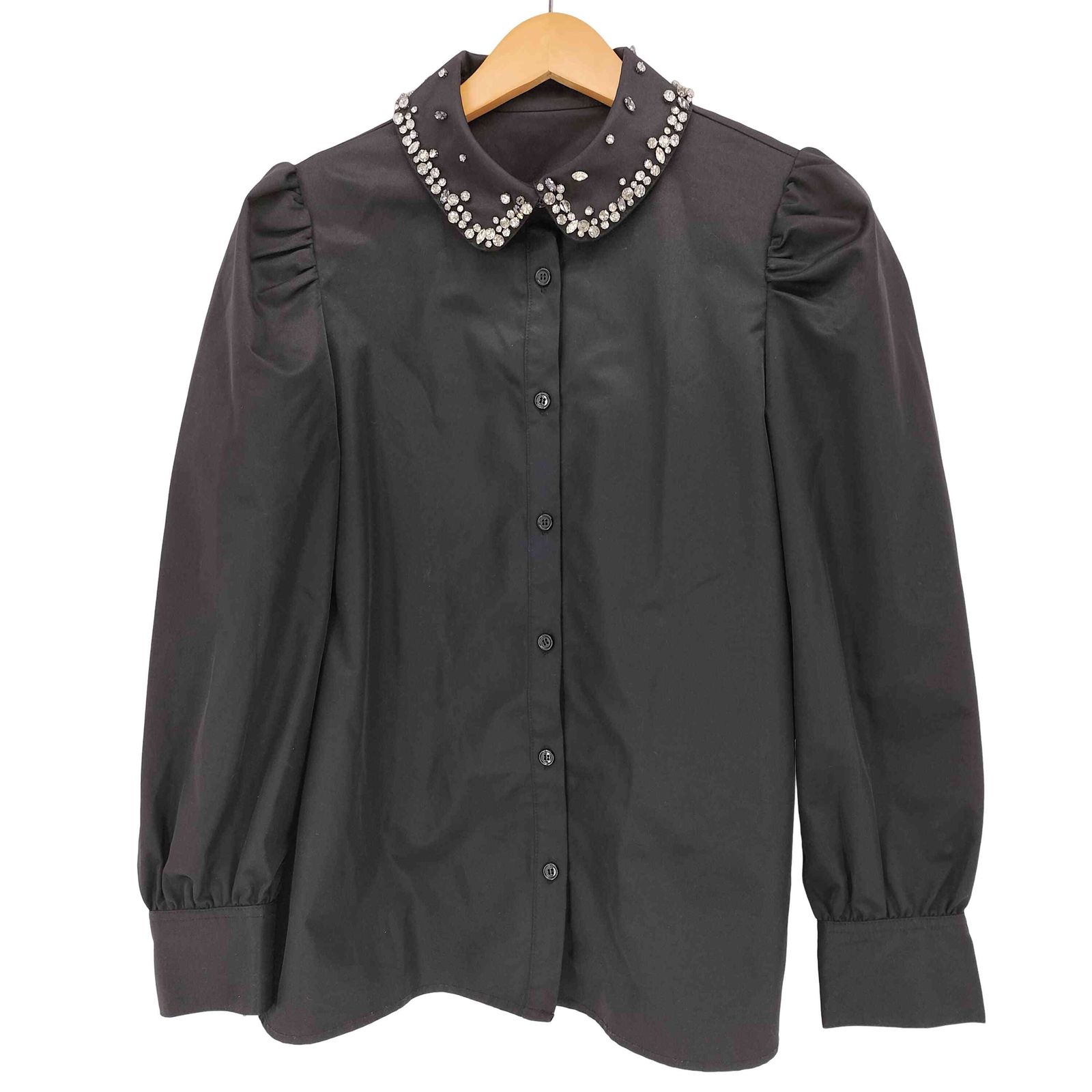 ユーズドフルギ USED古着 ビジュー 襟 ブラウス レディース JPN：1