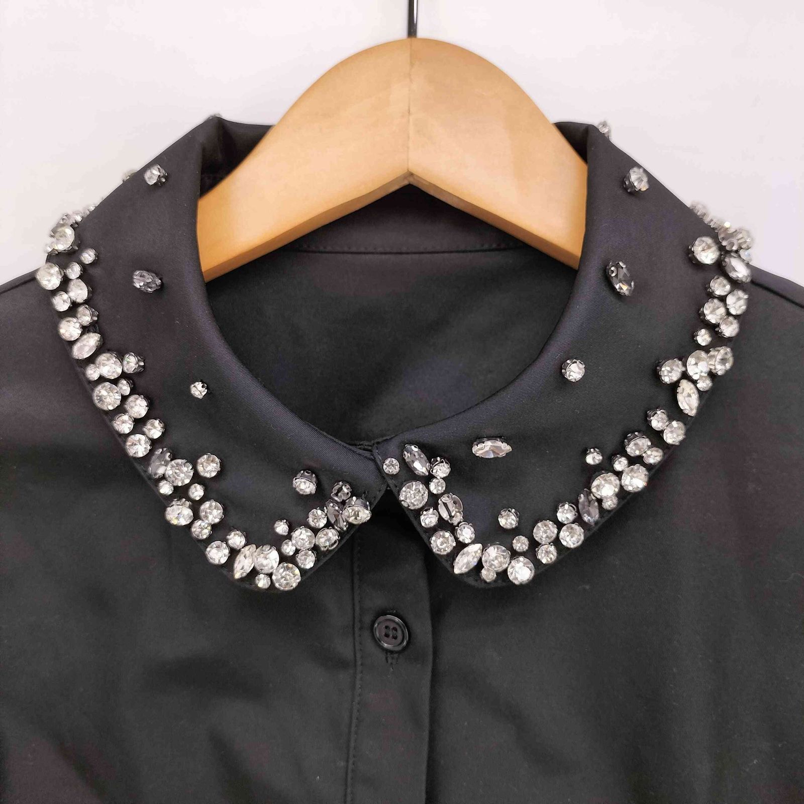 ユーズドフルギ USED古着 ビジュー 襟 ブラウス レディース JPN：1