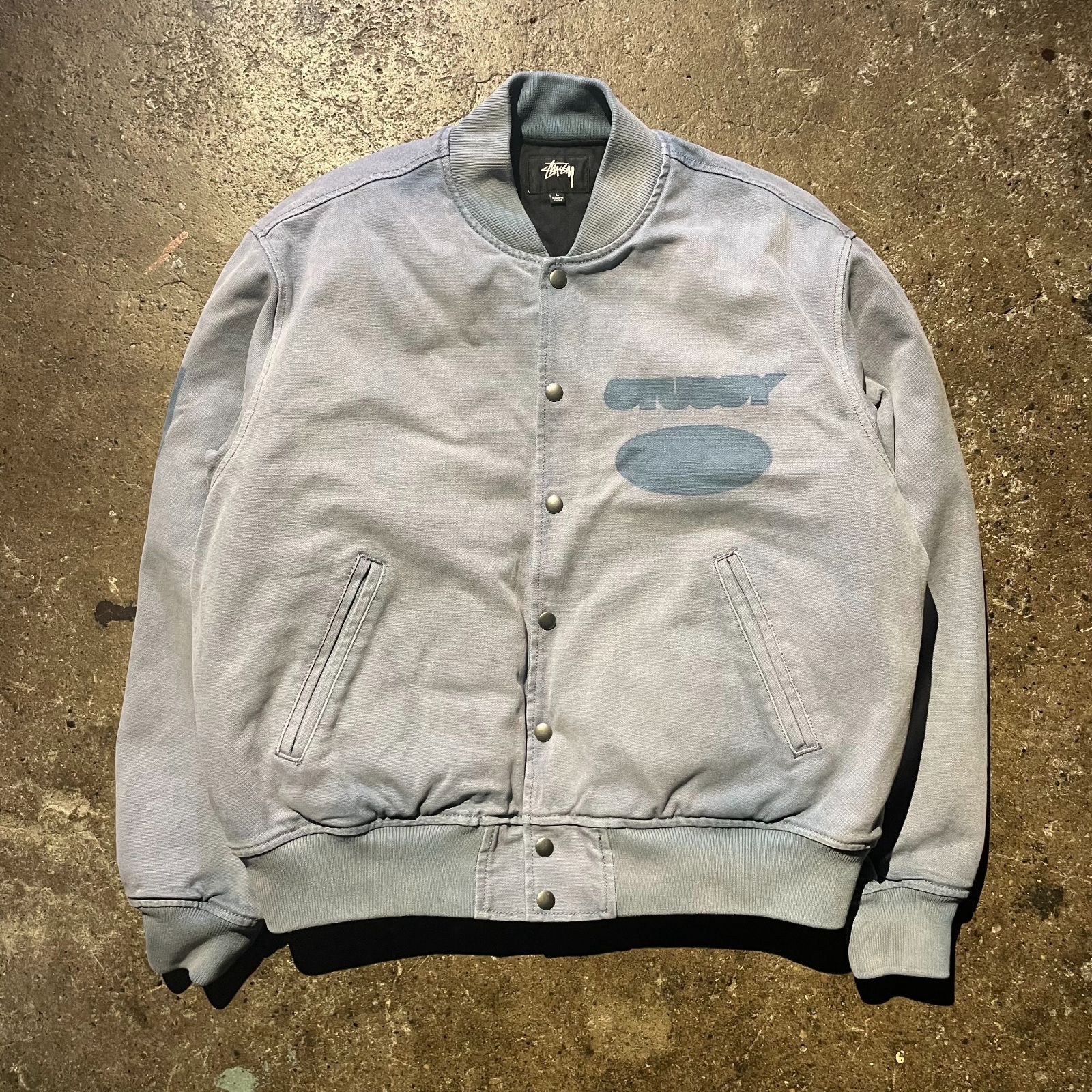STUSSY 2024aw Ghost Logo Canvas Varsity ステューシー 24aw ゴースト 