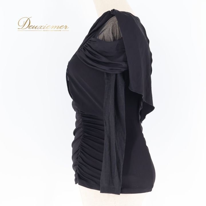 社交ダンス 衣装 チャコット Chacott トップス ブラウス 黒 無地