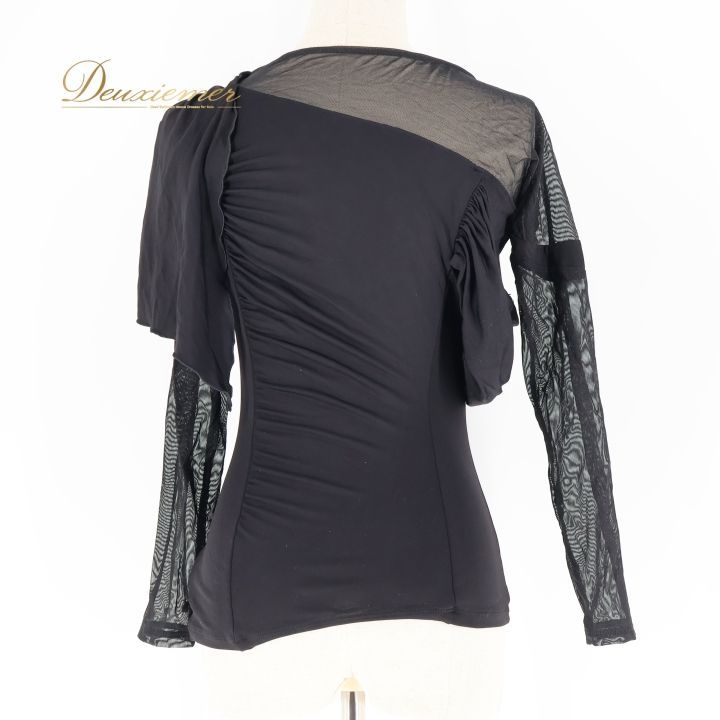 社交ダンス 衣装 チャコット Chacott トップス ブラウス 黒 無地