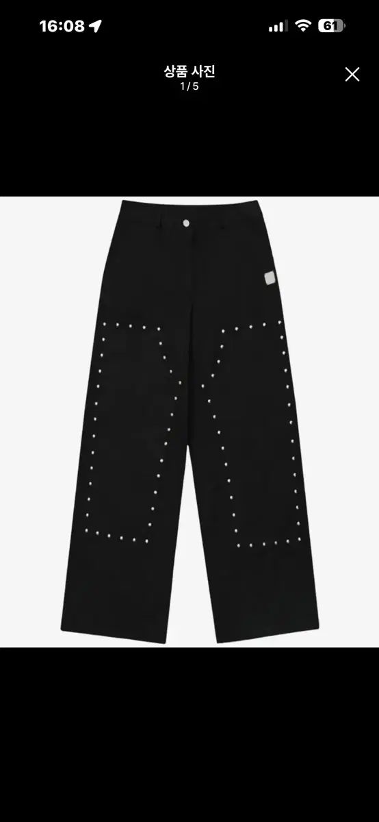 ロックケーキ スタッズ カーペンター パンツ s