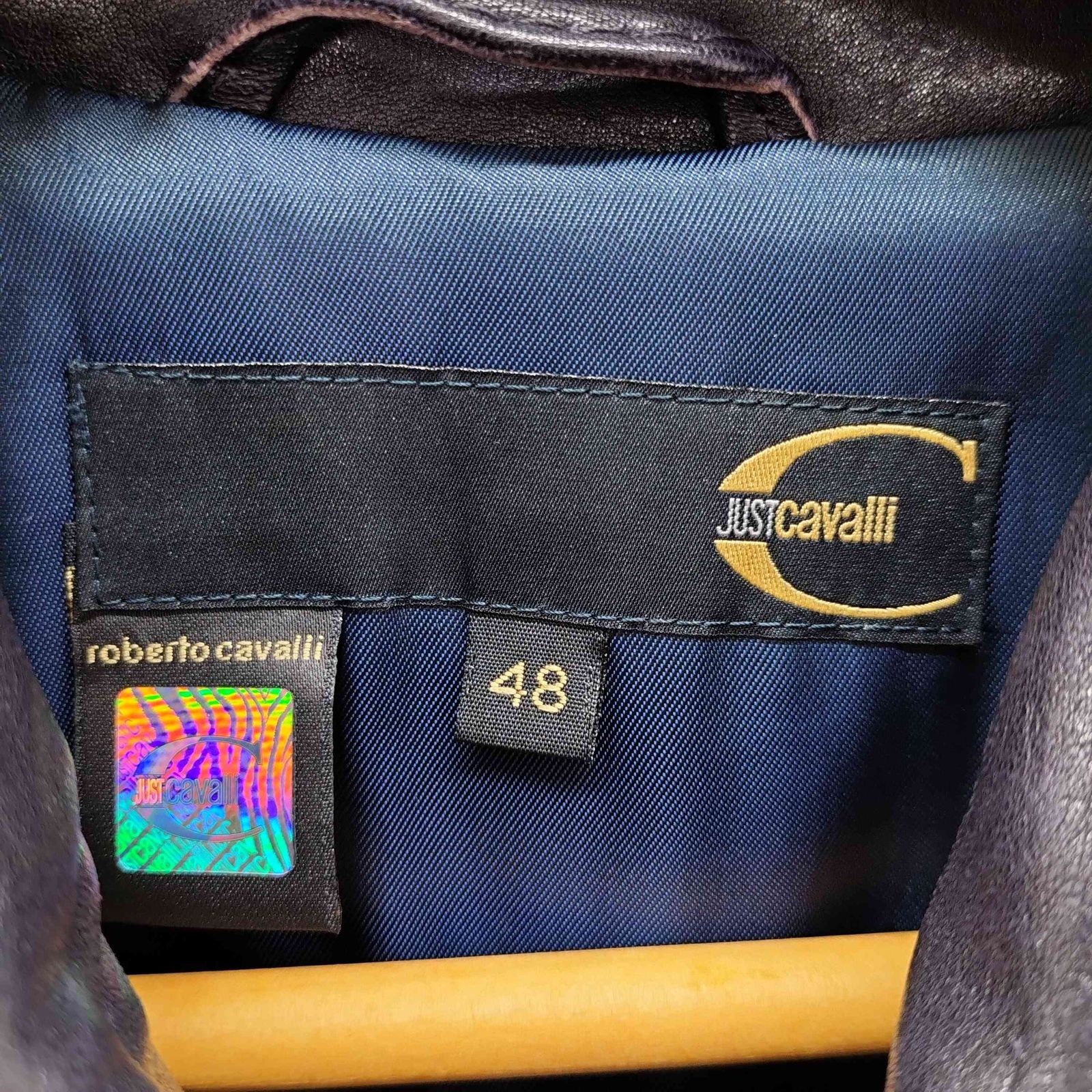 ジャストカヴァリ Just Cavalli レザージャケット メンズ EUR：48