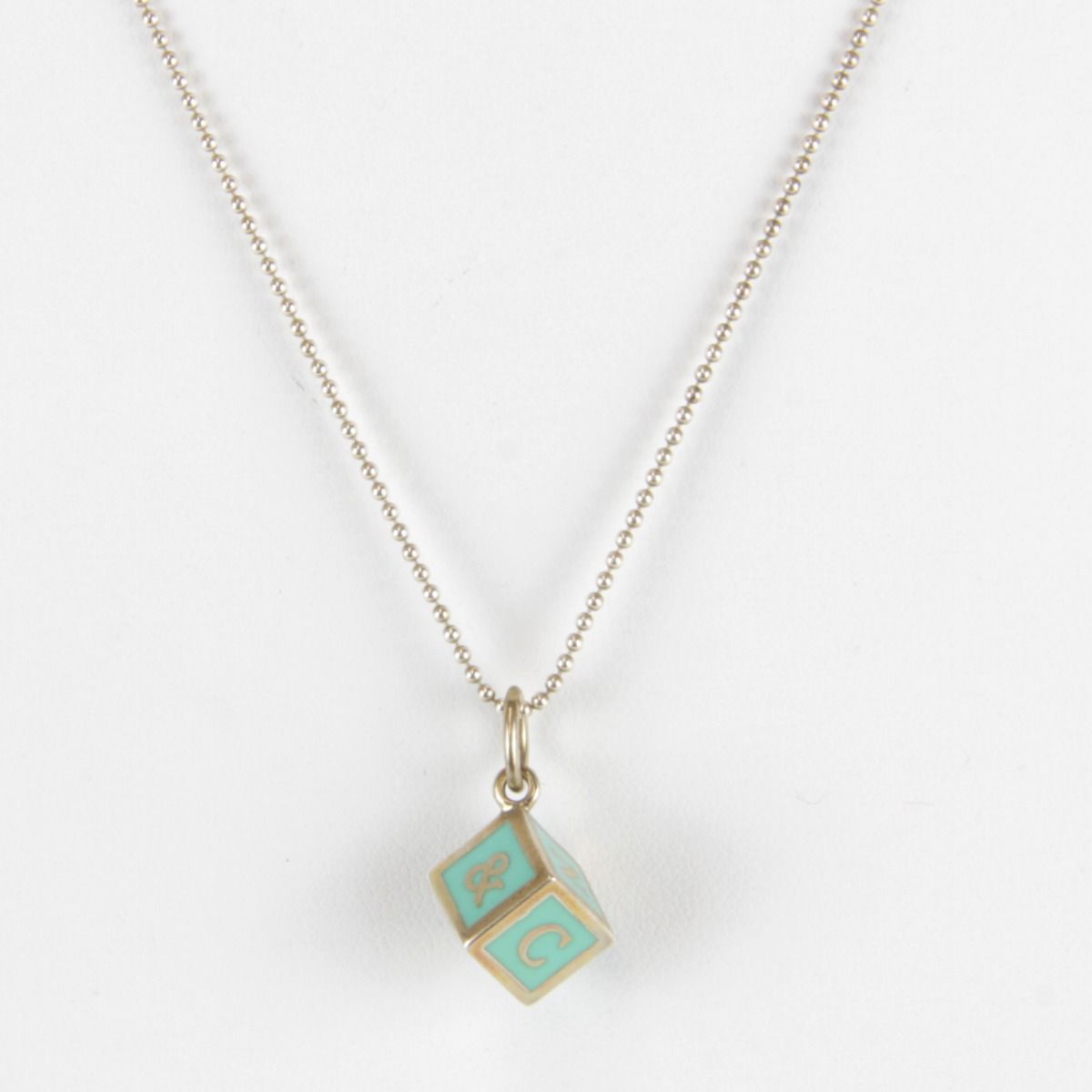 良品『USED』TIFFANY&Co.【ティファニー】 ロゴブロック Ag925 箱有 