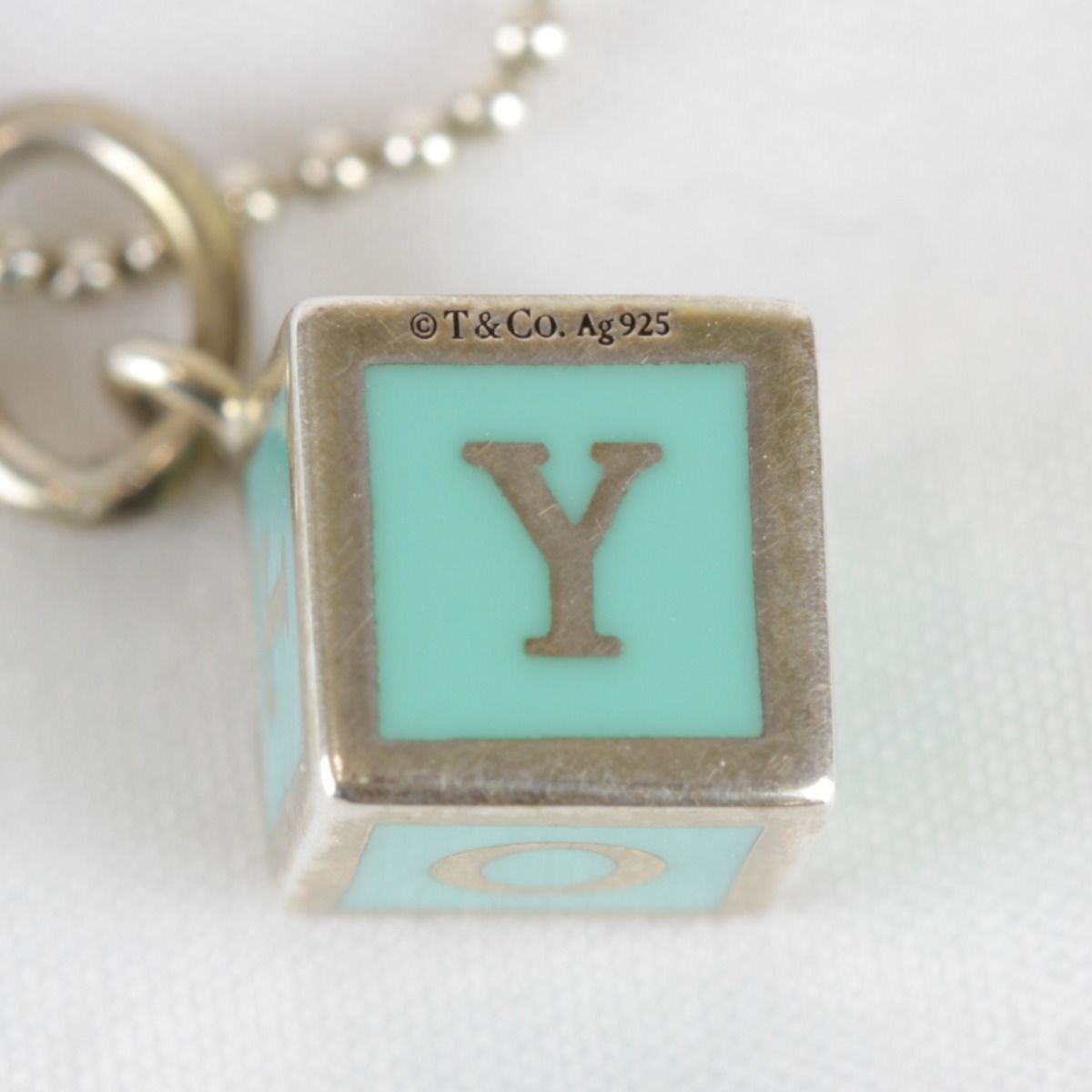 良品『USED』TIFFANY&Co.【ティファニー】 ロゴブロック Ag925 箱有 
