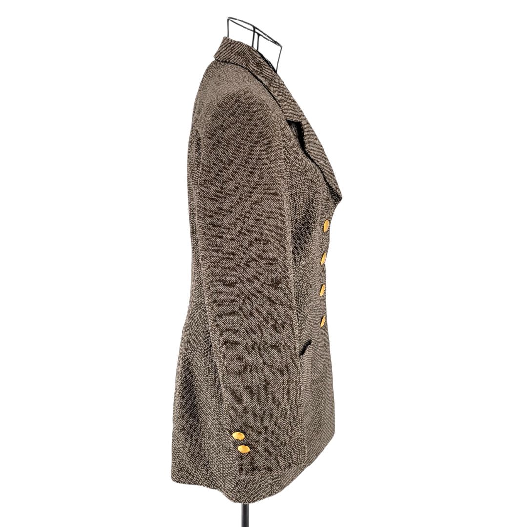 美品】RENA LANGE レナランゲ テーラードジャケット ウール100% 金