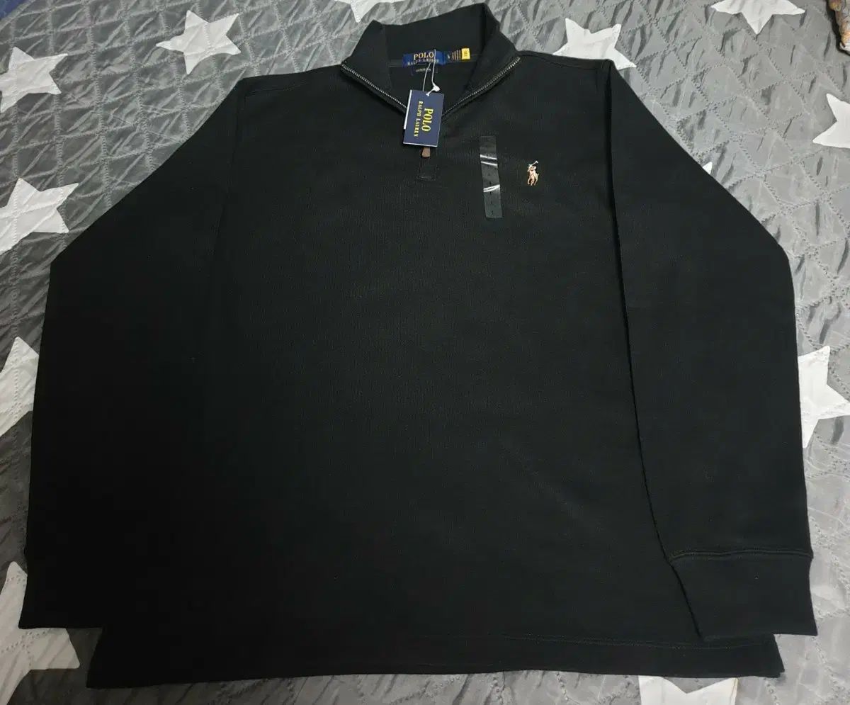 ポロ ラルフローレン ステイト リップ プルオーバー ハーフジップアップ セーター ブラック L