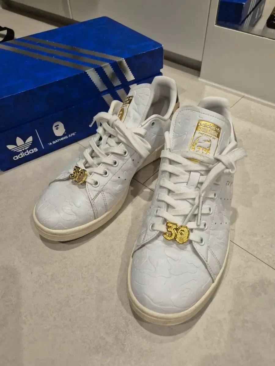 アディダス X ベイシングエイプ スタンスミス オフホワイト 270