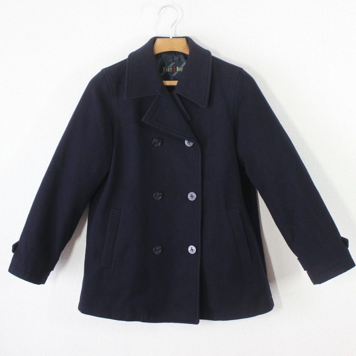 72【美品】イーストボーイ ピーコート 11 ダークネイビー 濃紺 L
