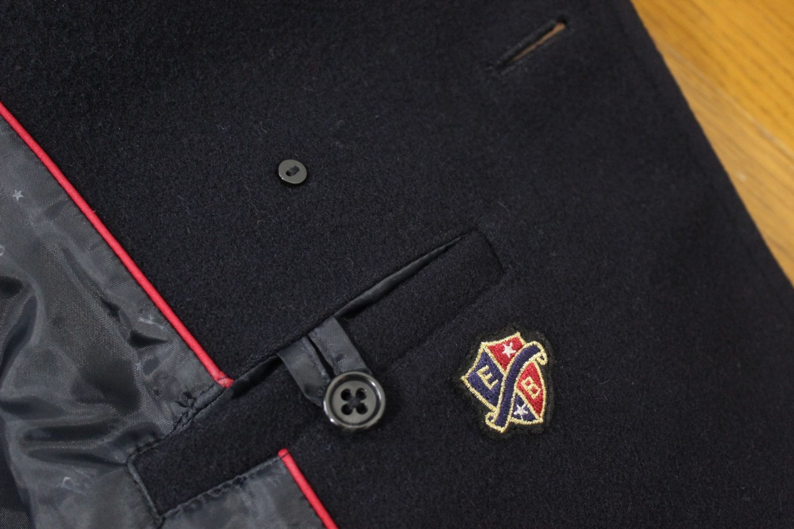 72【美品】イーストボーイ ピーコート 11 ダークネイビー 濃紺 L